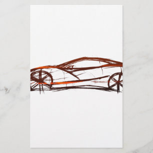 Papelería Bosquejo del Supercar