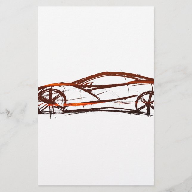 Papelería Bosquejo del Supercar (Anverso)