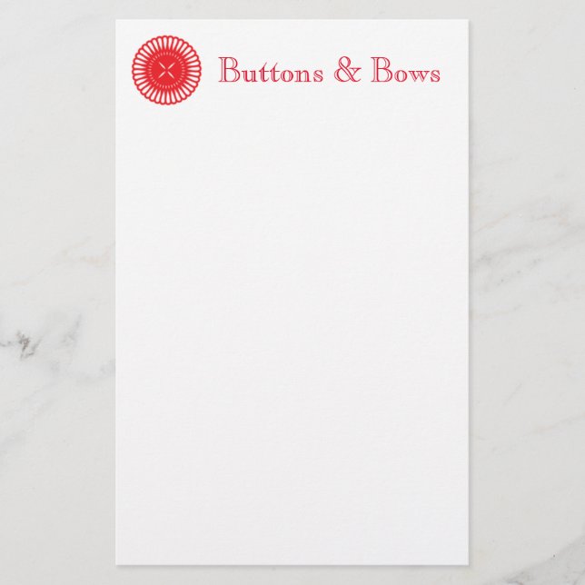 Papelería Botón rojo (Anverso)