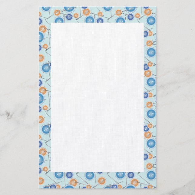 Papelería Botones y agujas de coser (Anverso)