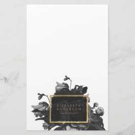 Papelería Bouquet Black Gold Rose
