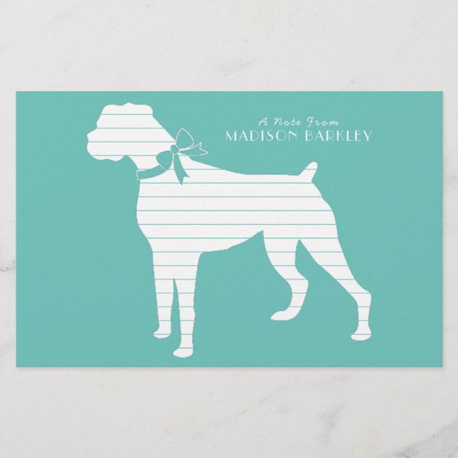 Papelería Boxer Dog Puppy (Anverso)