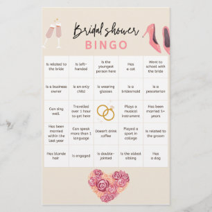 Papelería Bridal Shower Bingo