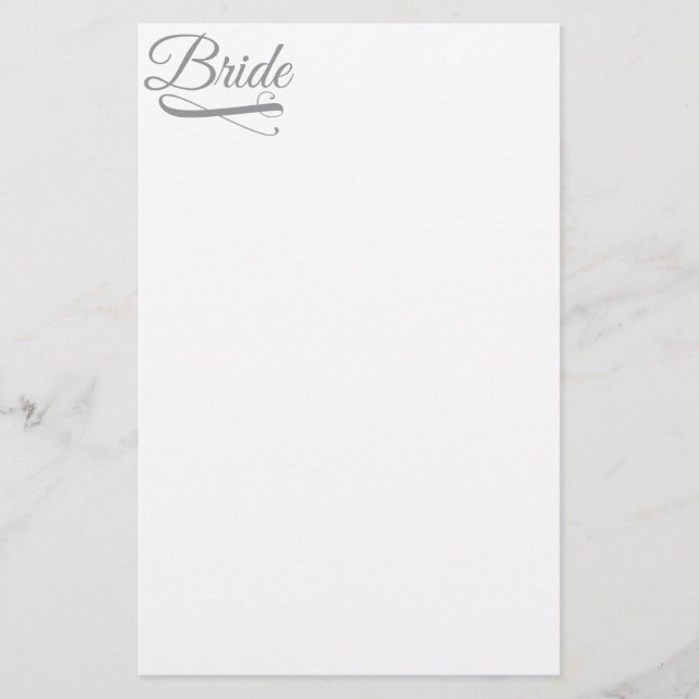 Papelería Bride Flourish Gray (Anverso)