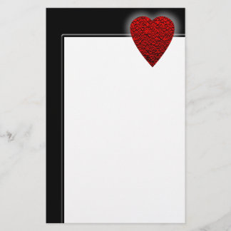 Papelería Brillante Imagen Del Corazón Rojo.
