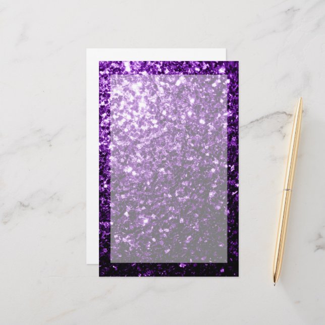 Papelería Brillantes purpurinas de color morado oscuro (Anverso/Reverso In Situ)