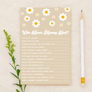 Papelería Brown Retro Daisy quien conoce a mi mamá del juego