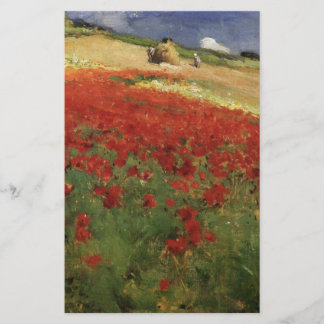 Papelería BRUCE, William Blair amapolas rojas flores amapola