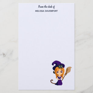 Papelería Bruja suave en Halloween Gorra morado