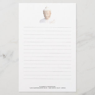 Papelería Buda en blanco Serene Meditativo Y Tranquilo