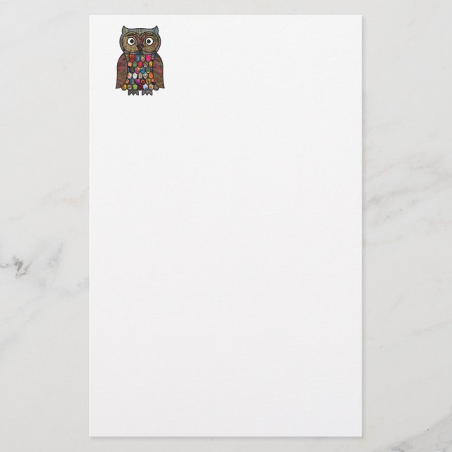 Papelería Búho del remiendo (Anverso)