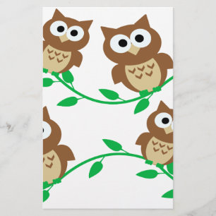 Papelería búho lindo búhos dibujos animados animal