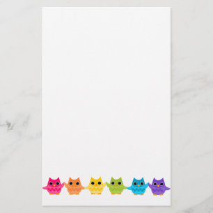 Papelería Búhos del arco iris