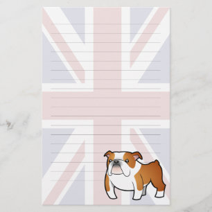 Papelería Bulldog del inglés del dibujo animado de Union