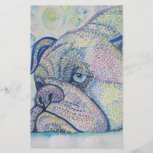 Papelería bulldog del invierno inmóvil