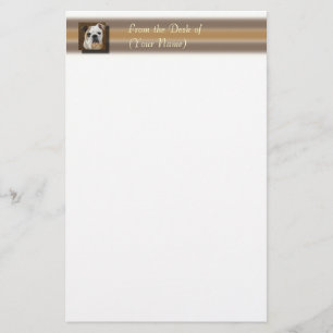 Papelería Bulldog inglés inmóvil - del escritorio de…