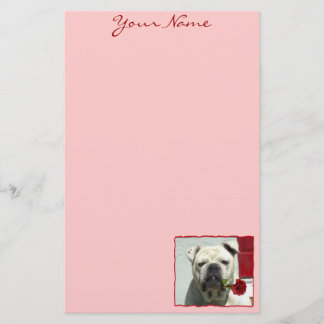 Papelería Bulldog romántico inmóvil