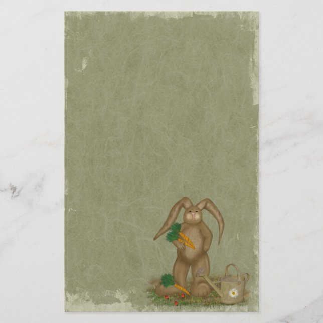 Papelería Bunny de jardín- Estacionamiento- sin líneas (Anverso)