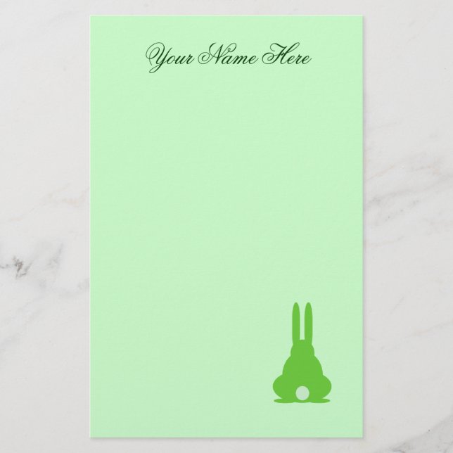 Papelería Bunny verde (Anverso)
