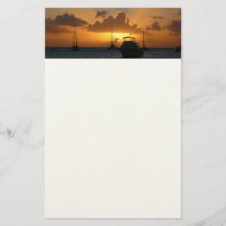 Papelería Buques y el atardecer en la costa tropical