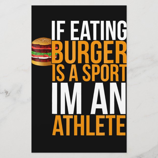 Papelería Burger Hamburger BBQ Humor Gracioso Pun Gift Idea (Anverso)