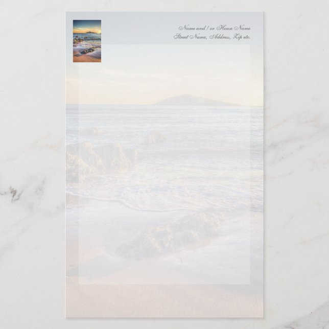 Papelería Burgh Island desde Bantham al sol... (Anverso)