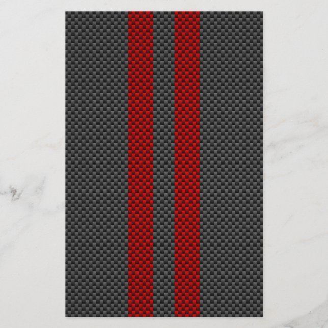Papelería Burgundy Red Carbon Fiber Style Stripes Decour (Anverso)