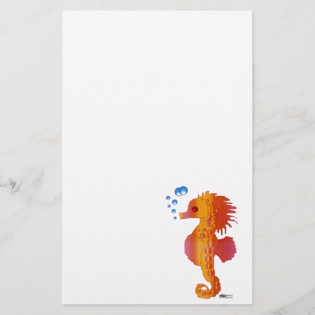 Papelería Caballito de mar burbuja bebé (Anverso)