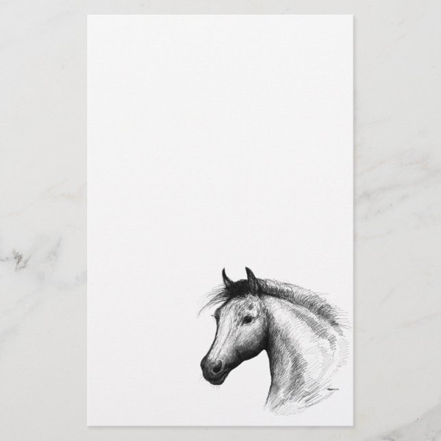 Papelería Caballo: blanco (Anverso)