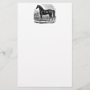 Papelería Caballo de los 1800s del vintage - plantilla del