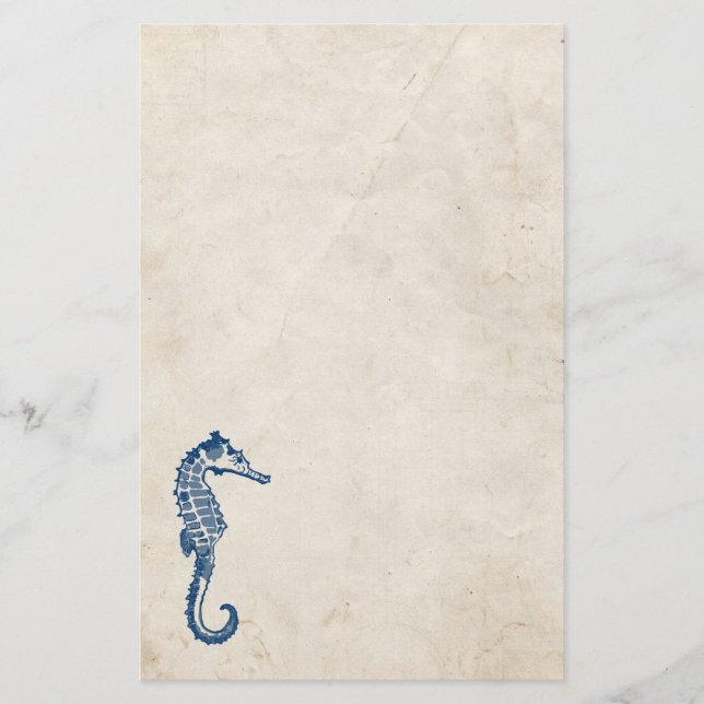 Papelería Caballo marino de época (Anverso)