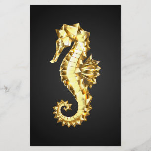 Papelería Caballo marino polígono de oro