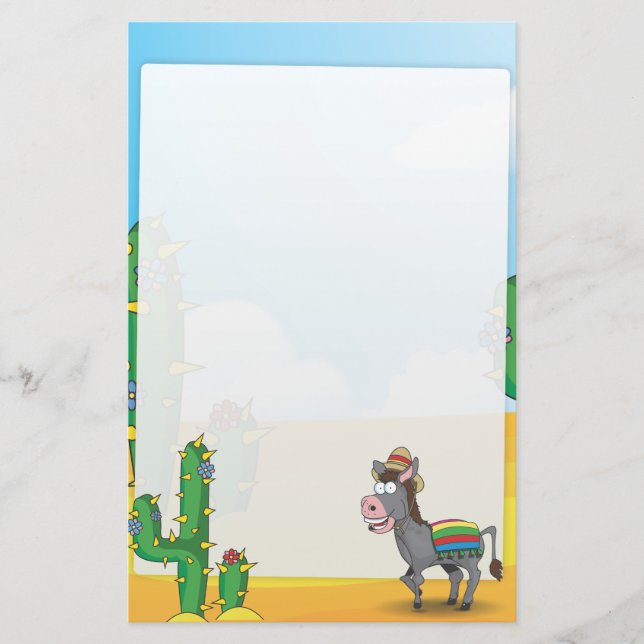 Papelería Caballo Rodeo de Cowboy (Anverso)