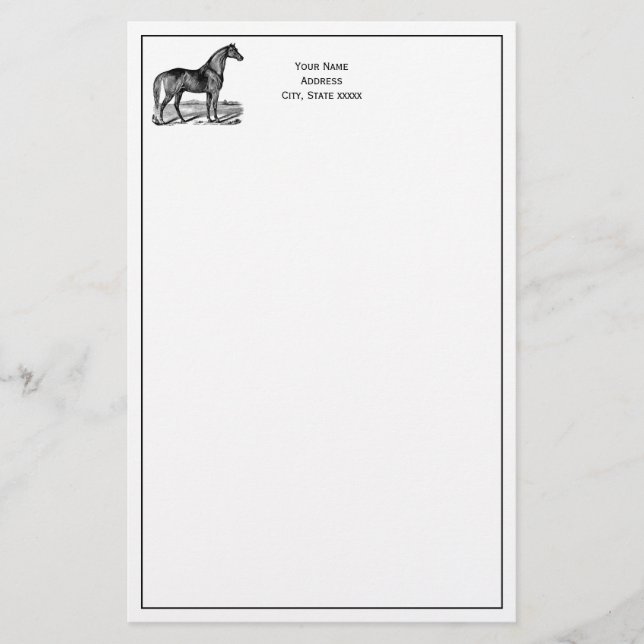 Papelería Caballo Vintage (Anverso)
