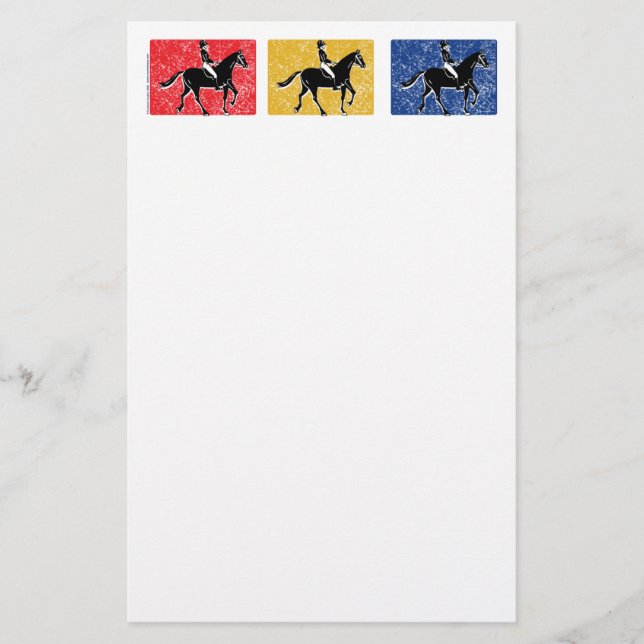Papelería Caballo y jinete ingleses (Anverso)