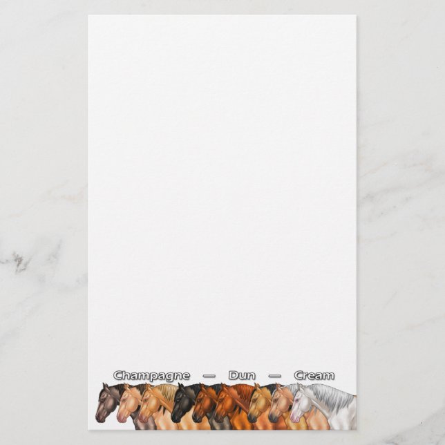 Papelería Caballos diluidos (Anverso)