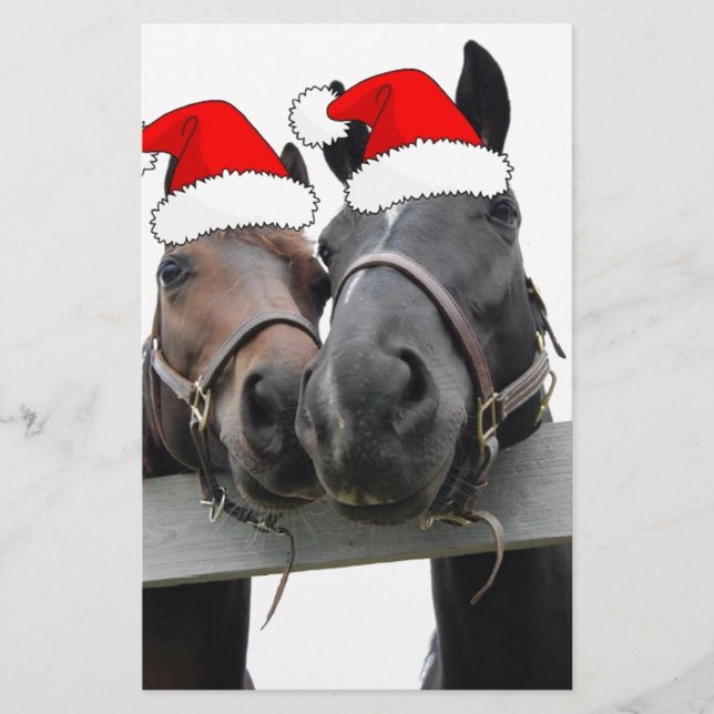 Papelería Caballos navidades (Anverso)