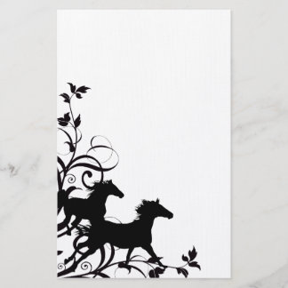 Papelería Caballos salvajes negros