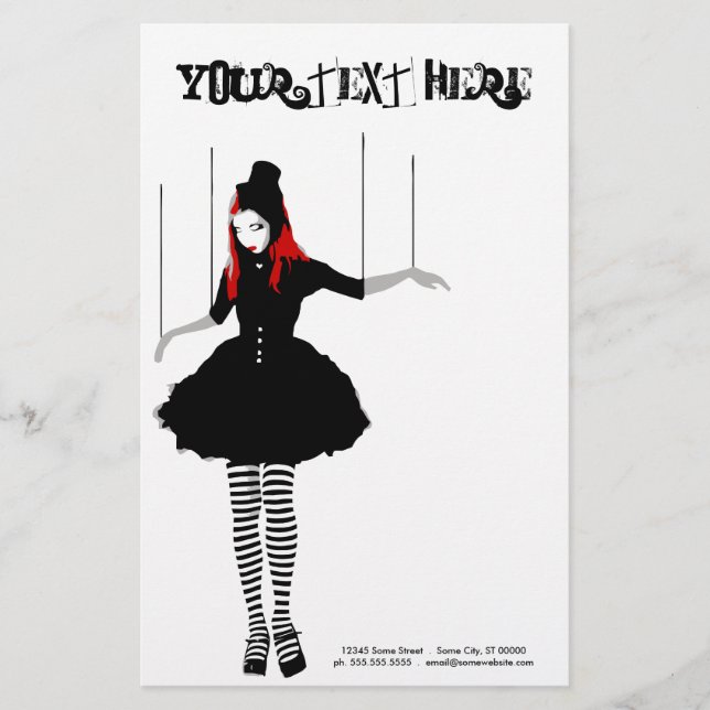 Papelería cabaret marioneta (Anverso)