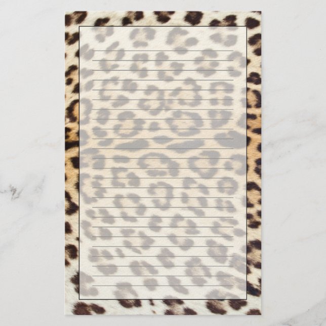 Papelería Cabello leopardo (Anverso)
