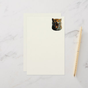 Papelería Cabeza de ataque ruidosa de leopardo