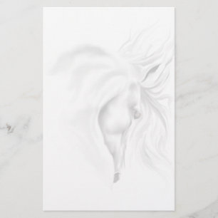 Papelería Cabeza de caballo blanco inmóvil