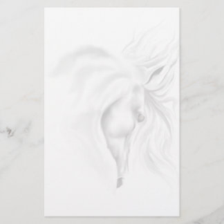Papelería Cabeza de caballo blanco inmóvil