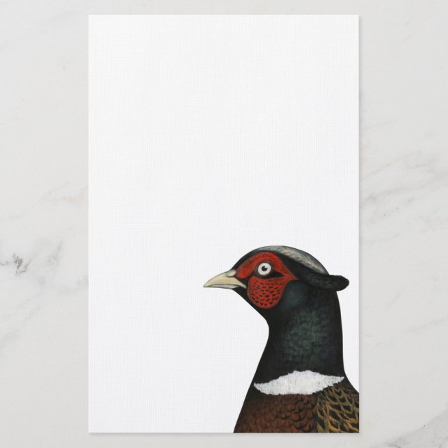 Papelería Cabeza de Pheasant Ringneck (Anverso)