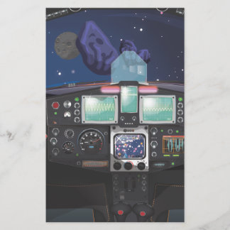 Papelería Cabina de nave espacial de dibujos animados