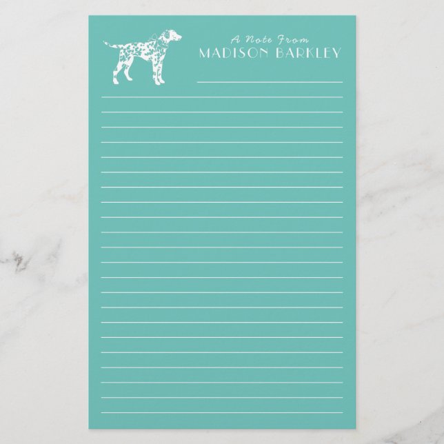 Papelería Cachorro de perro de Dalmacia (Anverso)