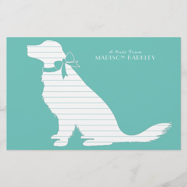 Papelería Cachorro de perro de Golden Retriever (Anverso)