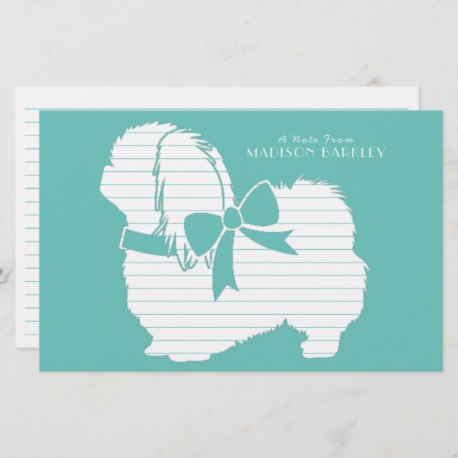 Papelería Cachorro de perro de Pekín (Anverso / Reverso)