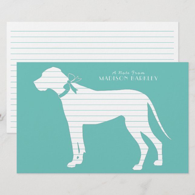 Papelería Cachorro de perro Gran Danés (Anverso / Reverso)