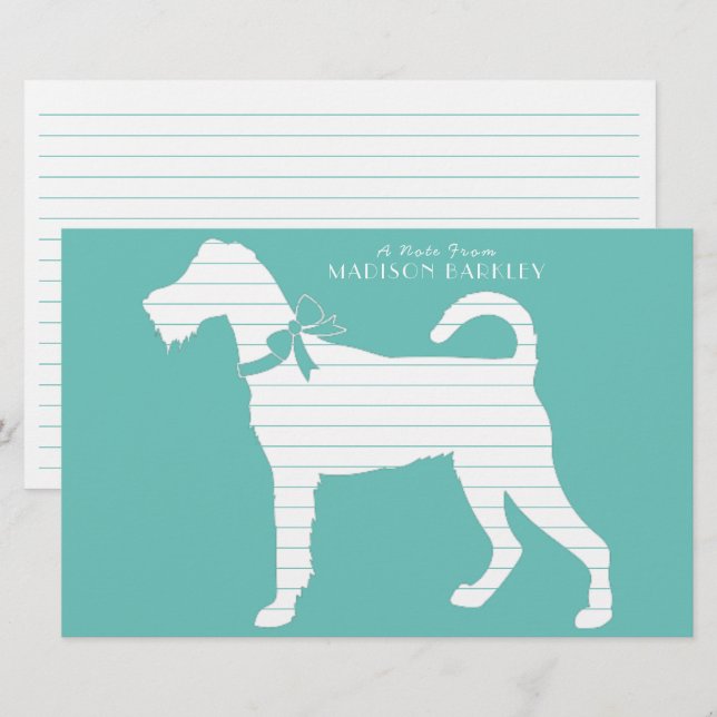 Papelería Cachorro de perro Terrier Irlandés (Anverso / Reverso)